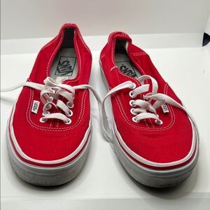Vans Bold Red Canvas Shoes